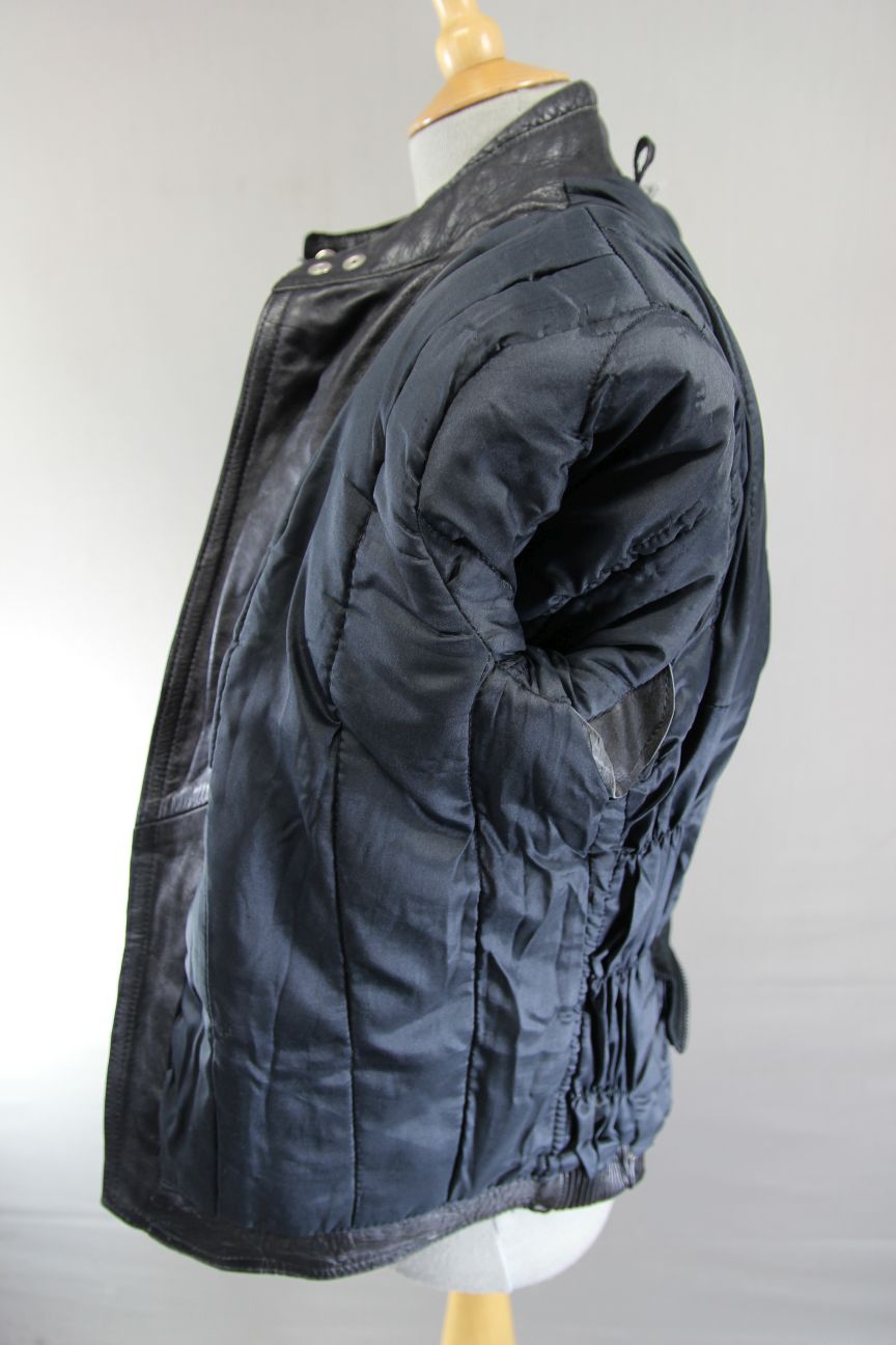 20-20 CLASSIC BLACK LEATHER BIKER JACKET 36-38 INCH CHEST