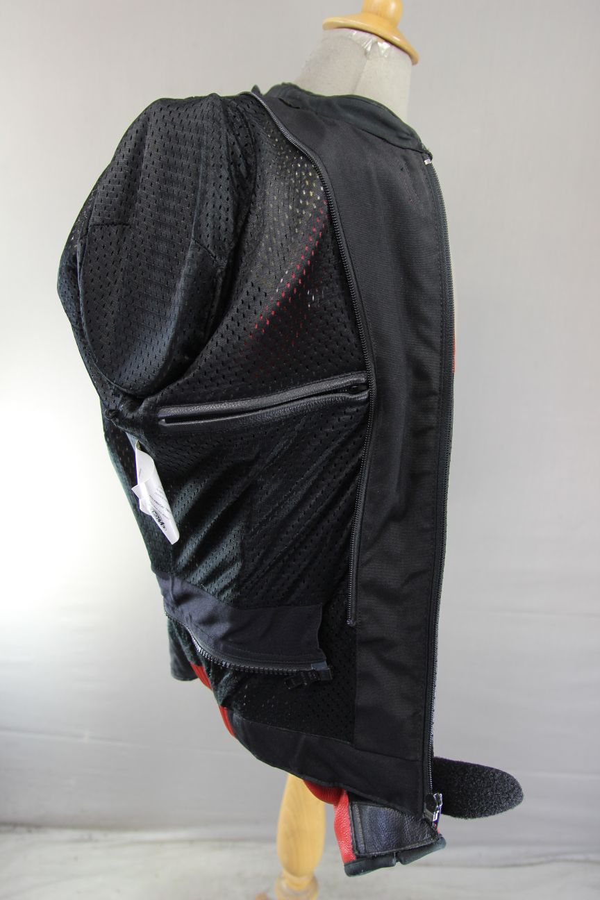 WEISE LEATHER BIKER JACKET WITH SHOULDER & ELBOW KNOX CE ARMOUR 40 INCH