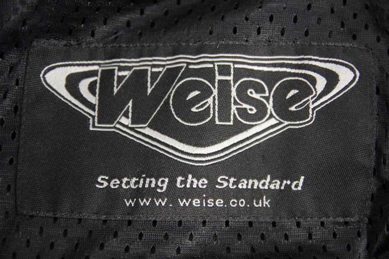 WEISE LEATHER BIKER JACKET WITH SHOULDER & ELBOW KNOX CE ARMOUR 40 INCH