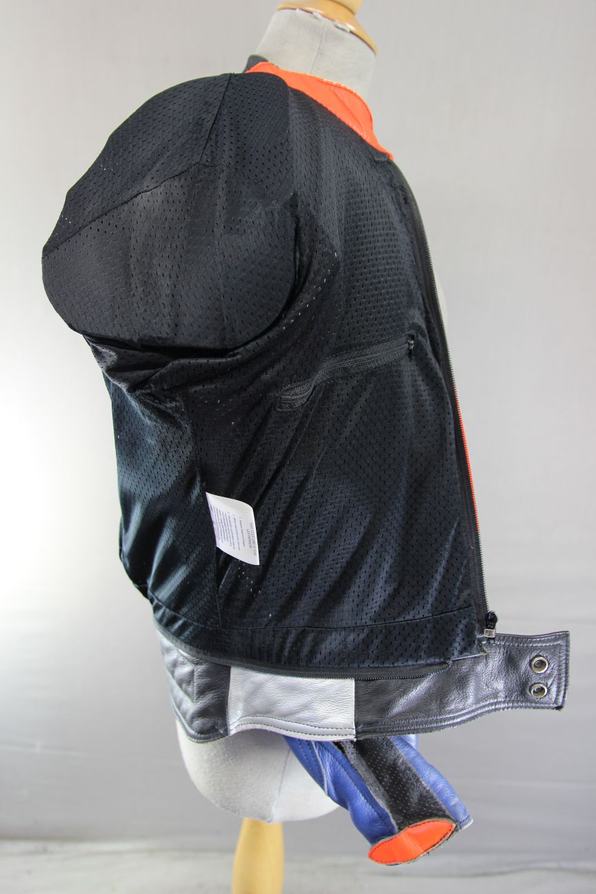 BRITISH MADE SCOTT LEATHERS BIKER JACKET WITH SHOULDER & ELBOW CE ARMOUR 34-36IN