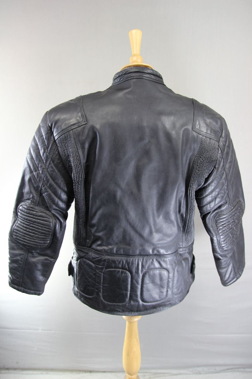 AKASO CLASSIC BLACK LEATHER BIKER JACKET 38-40 INCH CHEST