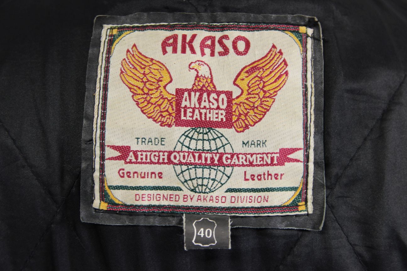 AKASO CLASSIC BLACK LEATHER BIKER JACKET 38-40 INCH CHEST