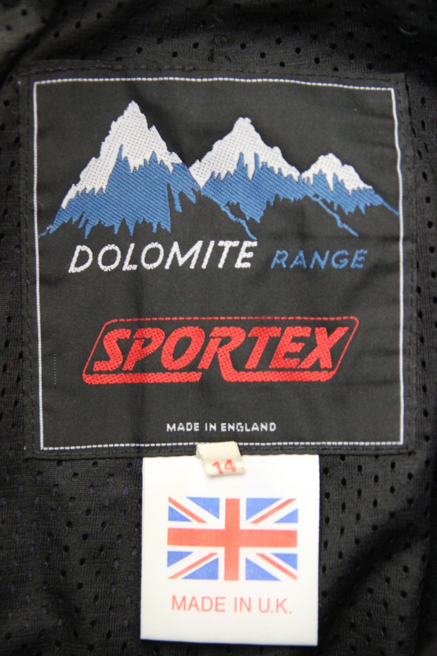 SPORTEX DOLOMITE BLACK LEATHER BIKER TROUSERS SIZE 14 WAIST 28-30/INSIDE LEG 28"