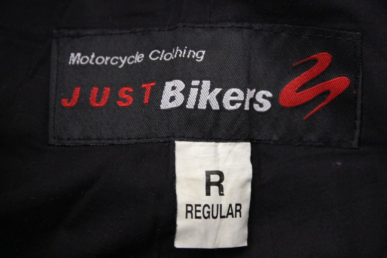 JUST BIKERS BLACK LEATHER COTTON LINED TROUSERS WAIST 32 INCH/INSIDE LEG 32 INCH