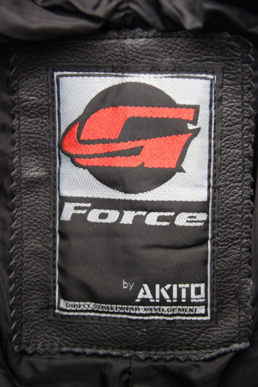 AKITO G-FORCE BLACK LEATHER BIKER TROUSERS: WAIST 32 INCHES/INSIDE LEG 29 INCHES