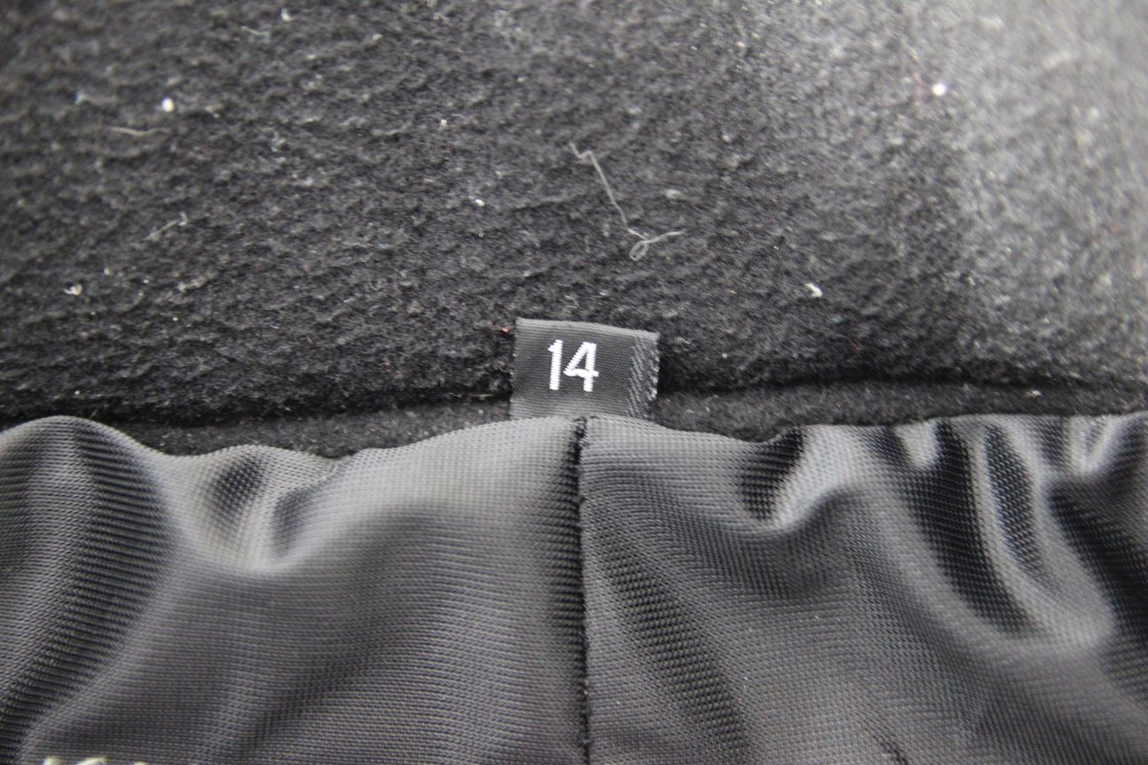 RICHA BLACK LEATHER BIKER TROUSER: SIZE 14/WAIST 30-32 INCHES/INSIDE LEG 30 INCH