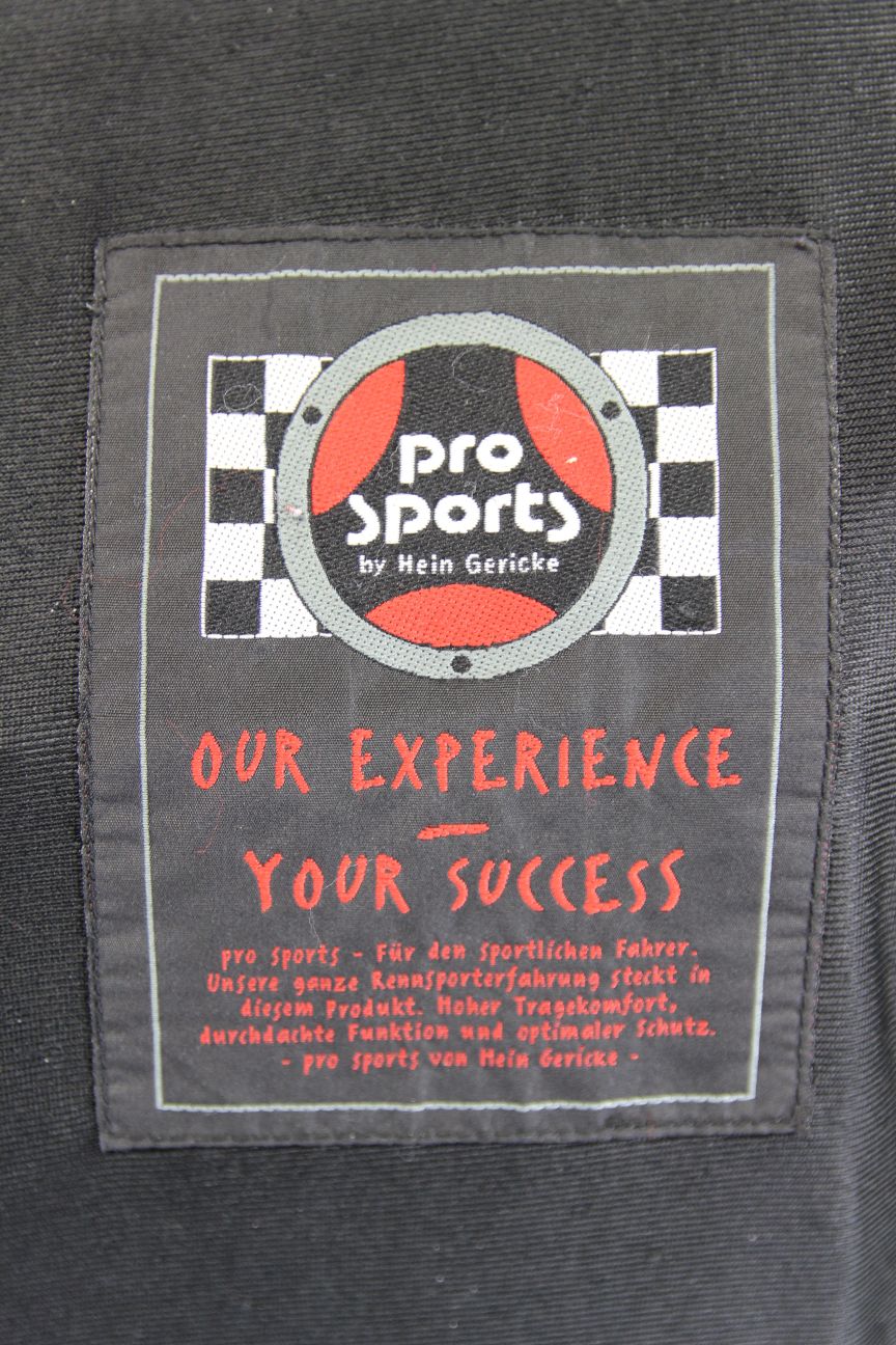 HEIN GERICKE PRO SPORTS LEATHER BIKER JACKET WITH HIPROTEC CE ARMOUR 36 INCH