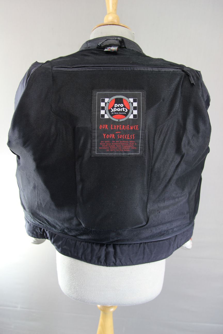 HEIN GERICKE PRO SPORTS LEATHER BIKER JACKET WITH HIPROTEC CE ARMOUR 36 INCH