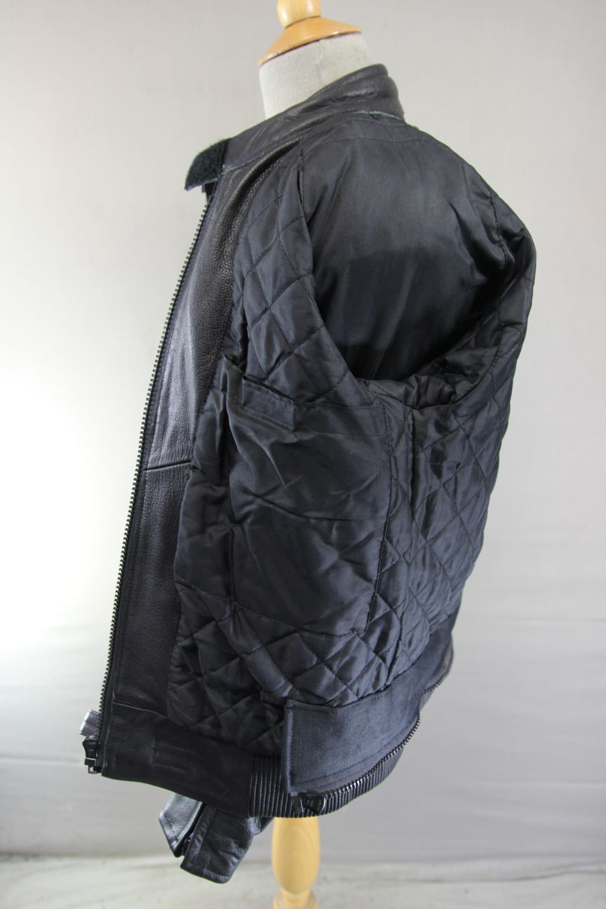 RAYVEN CLASSIC BLACK LEATHER BIKER JACKET: SIZE 12