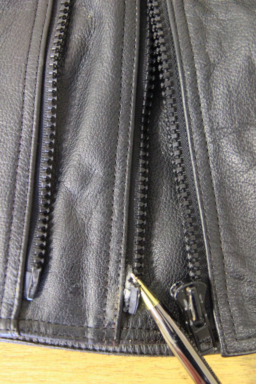 FRANK THOMAS BLACK LEATHER BIKER JACKET + BACK PROTECTOR & THERMAL LINING 36-38"