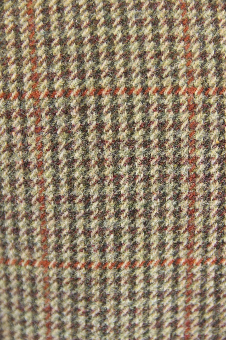 BRITISH MADE BEAVER 3 POCKET BROWN HOUNDSTOOTH CHECKED JACKET 40 INCH (REG FIT)