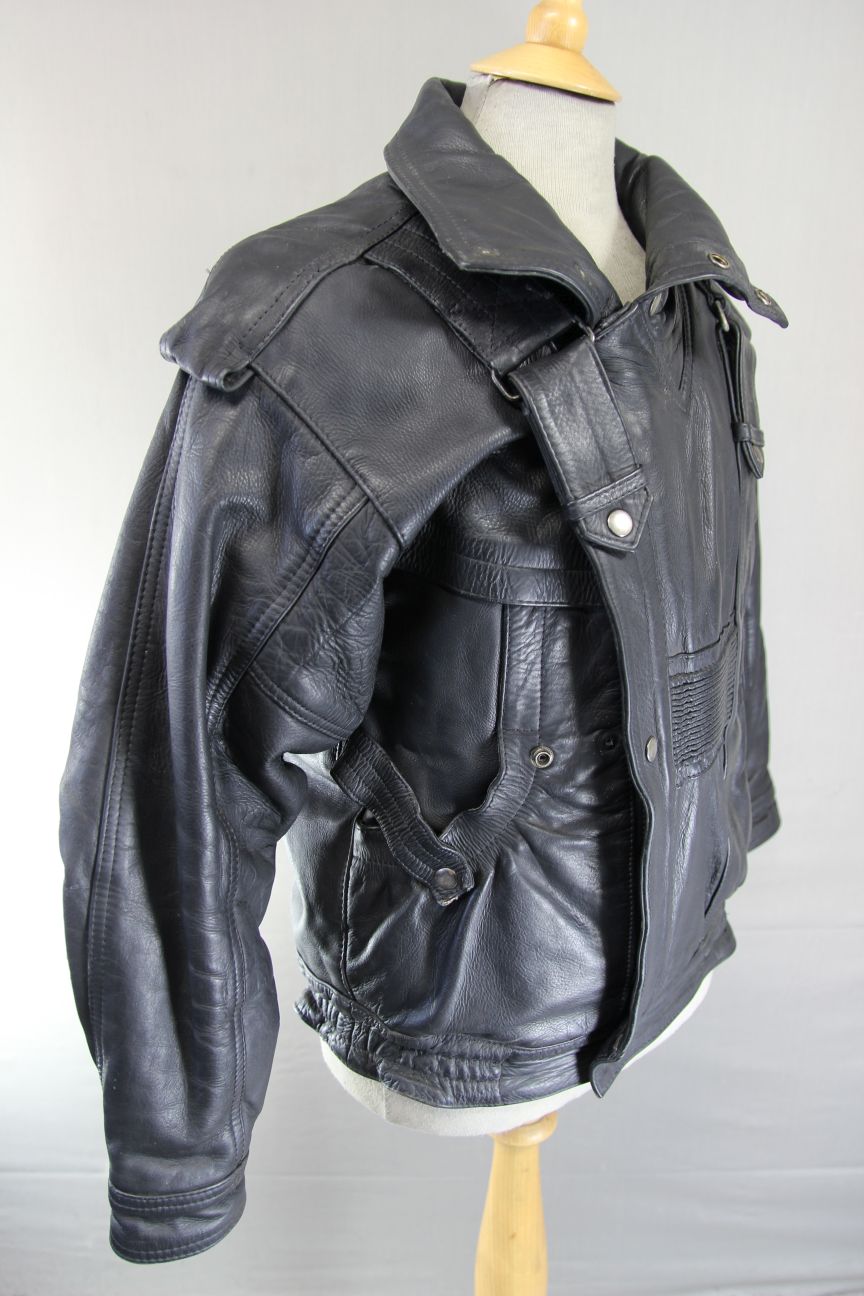 AMAZING SYLMAN CLASSIC BLACK CALF LEATHER BIKER JACKET 40-42 INCH CHEST
