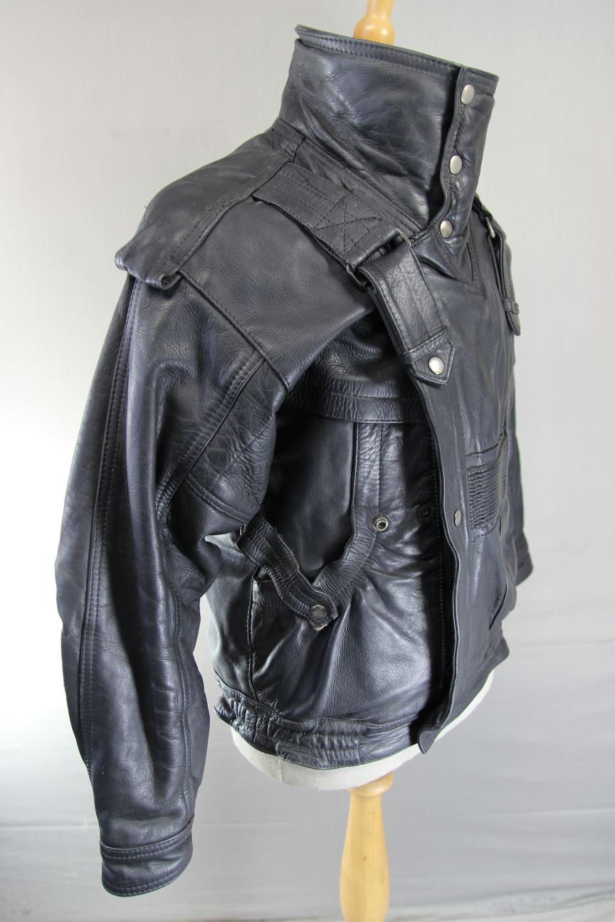 AMAZING SYLMAN CLASSIC BLACK CALF LEATHER BIKER JACKET 40-42 INCH CHEST