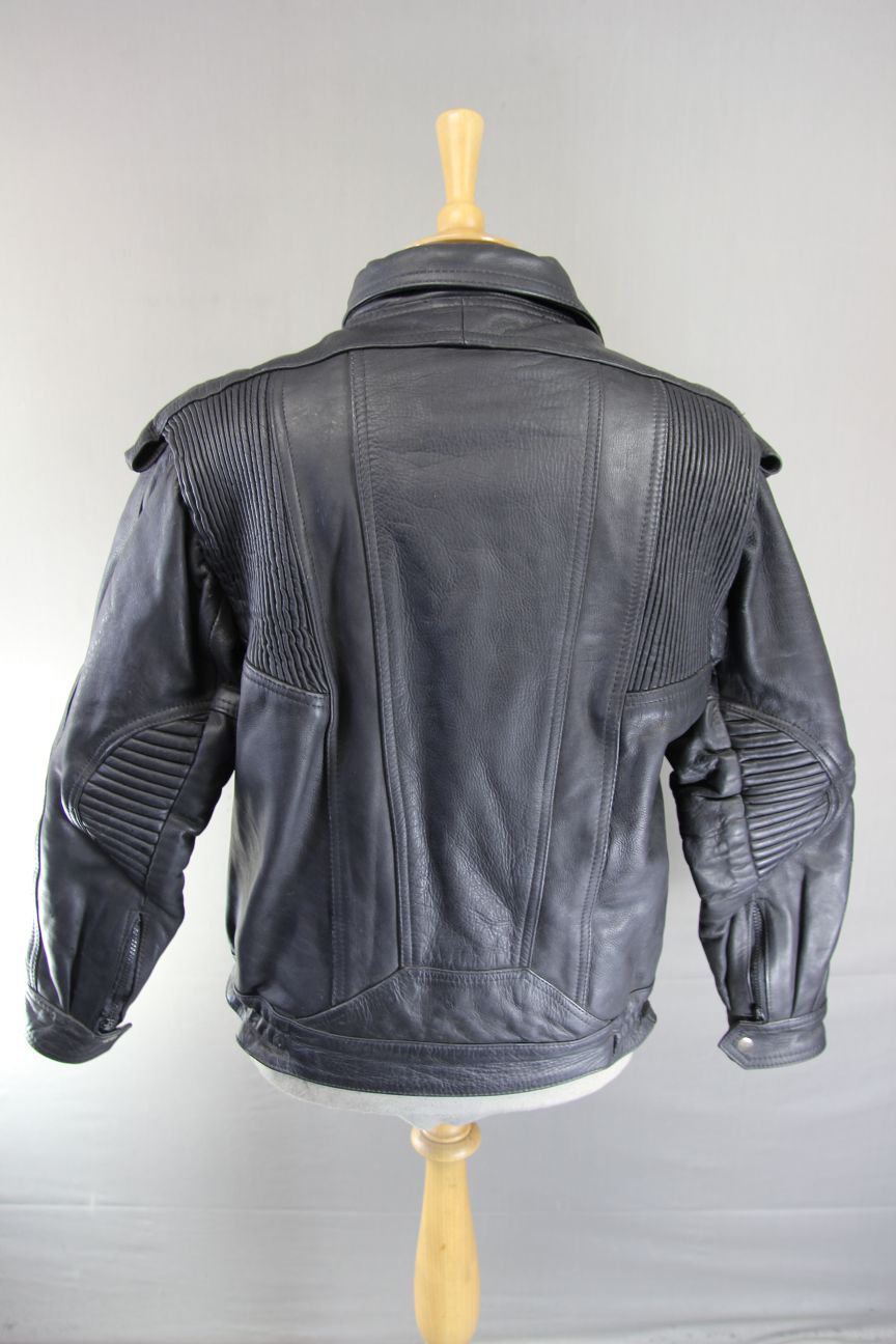 AMAZING SYLMAN CLASSIC BLACK CALF LEATHER BIKER JACKET 40-42 INCH CHEST