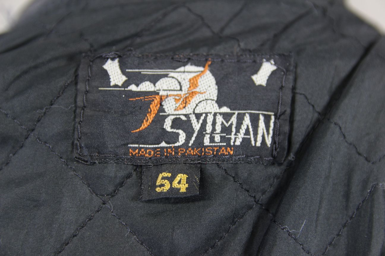 AMAZING SYLMAN CLASSIC BLACK CALF LEATHER BIKER JACKET 40-42 INCH CHEST