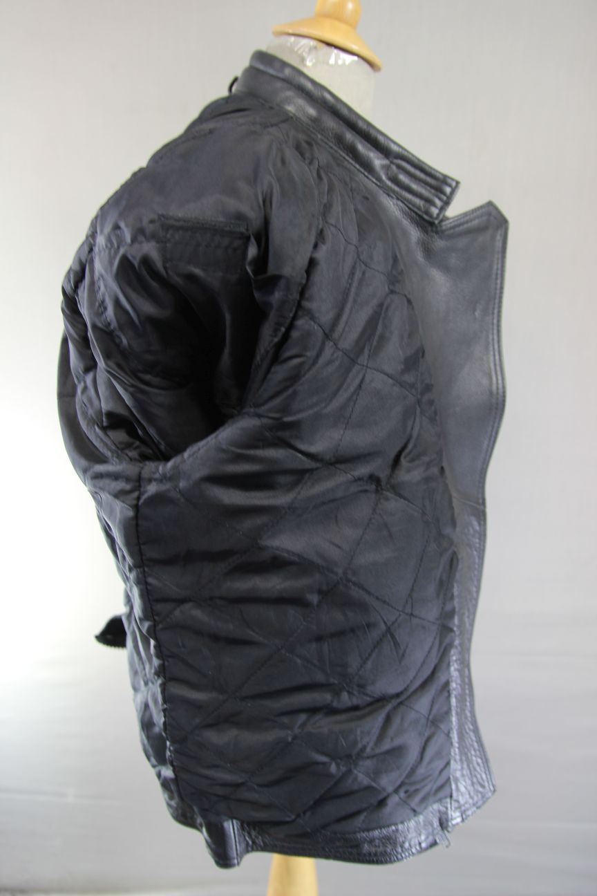 LADIES CLASSIC BLACK LEATHER BIKER JACKET 40-42 INCH CHEST/SIZE 18