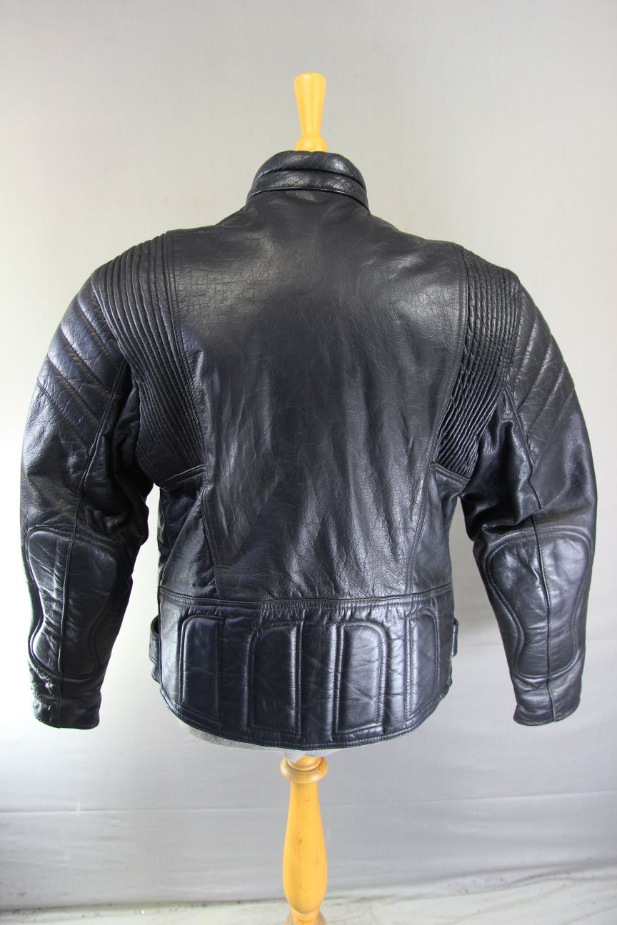 CLASSIC SKIN BLACK LEATHER BIKER JACKET 42-44 INCH CHEST