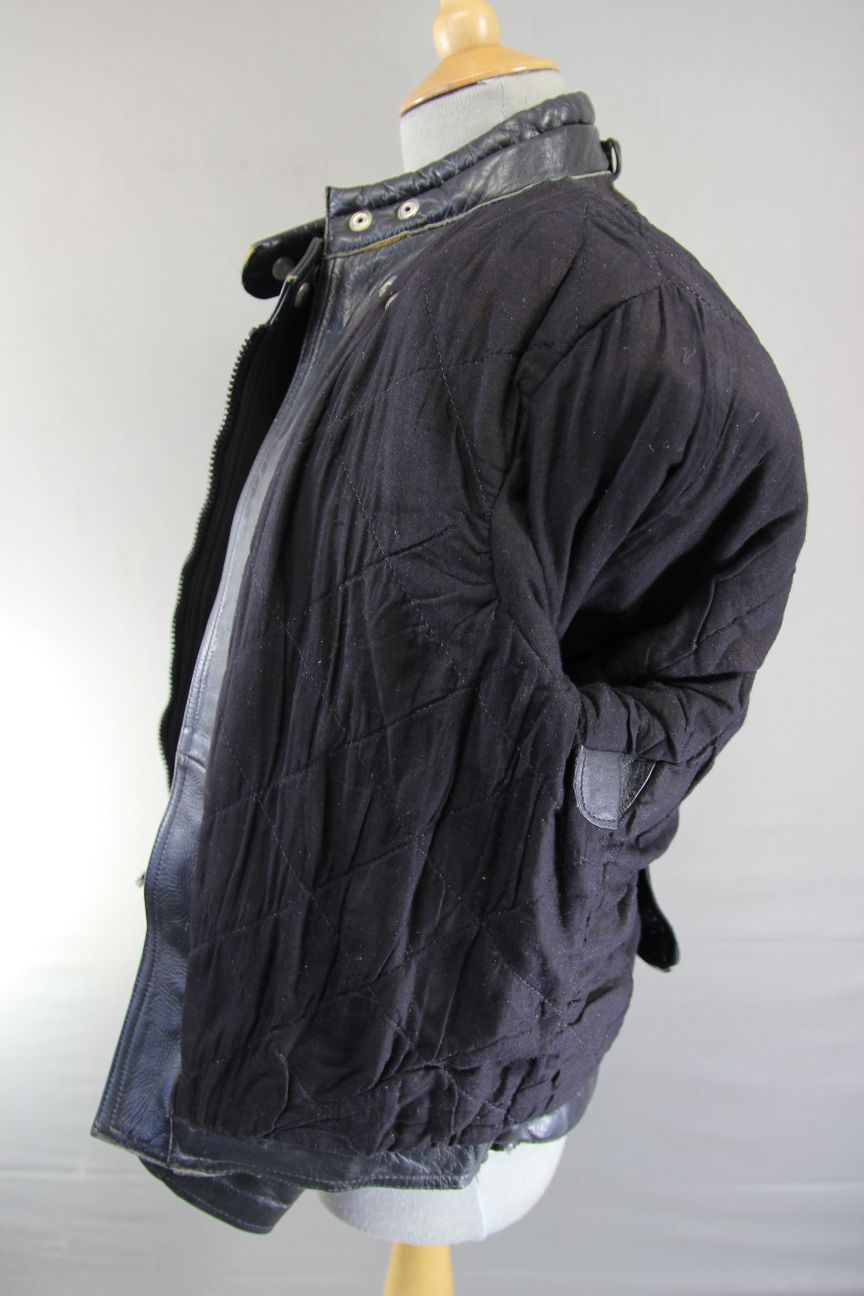 DYNAMIC LEATHERS CLASSIC BLACK COWHIDE BIKER JACKET 36-38 INCH