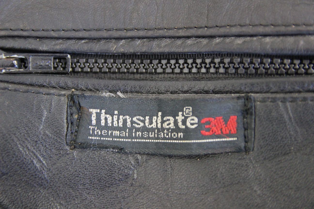 APACHE LEATHERS THINSULATE 3M THERMAL LINED CLASSIC BLACK BIKER JACKET 44-46 IN