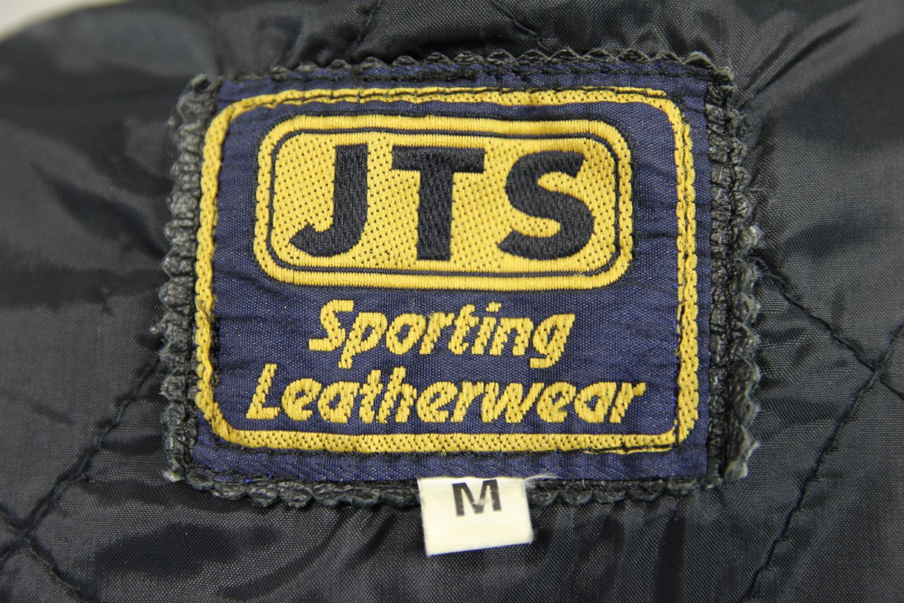 LADIES CLASSIC JTS BLACK LEATHER BIKER JACKET 38 INCH CHEST/MEDIUM