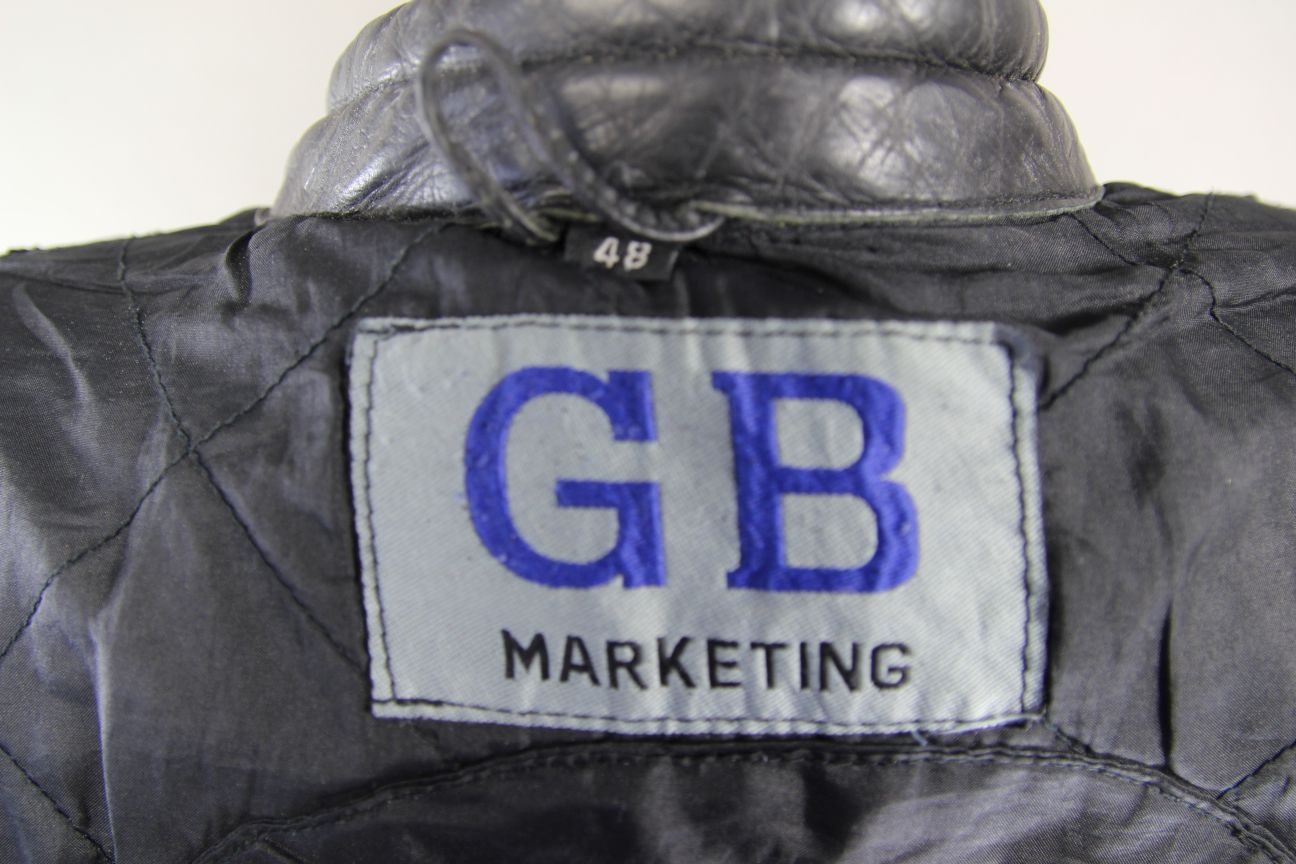 GB MARKETING PREMIER CLASSIC BLACK LEATHER BIKER JACKET 42-44 INCH CHEST