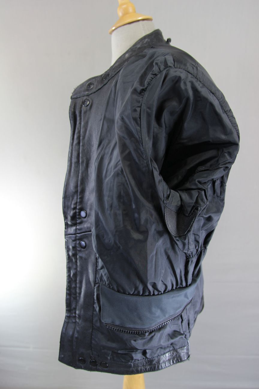 CLASSIC POLO BLACK LEATHER BIKER JACKET 38-40 INCH/MEDIUM