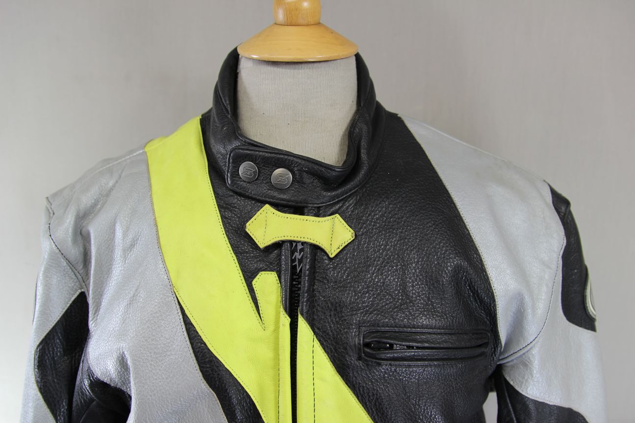 SWIFT INNOVATION LEATHER BIKER JACKET WITH THERMAL LINING 42-44 INCH/LARGE