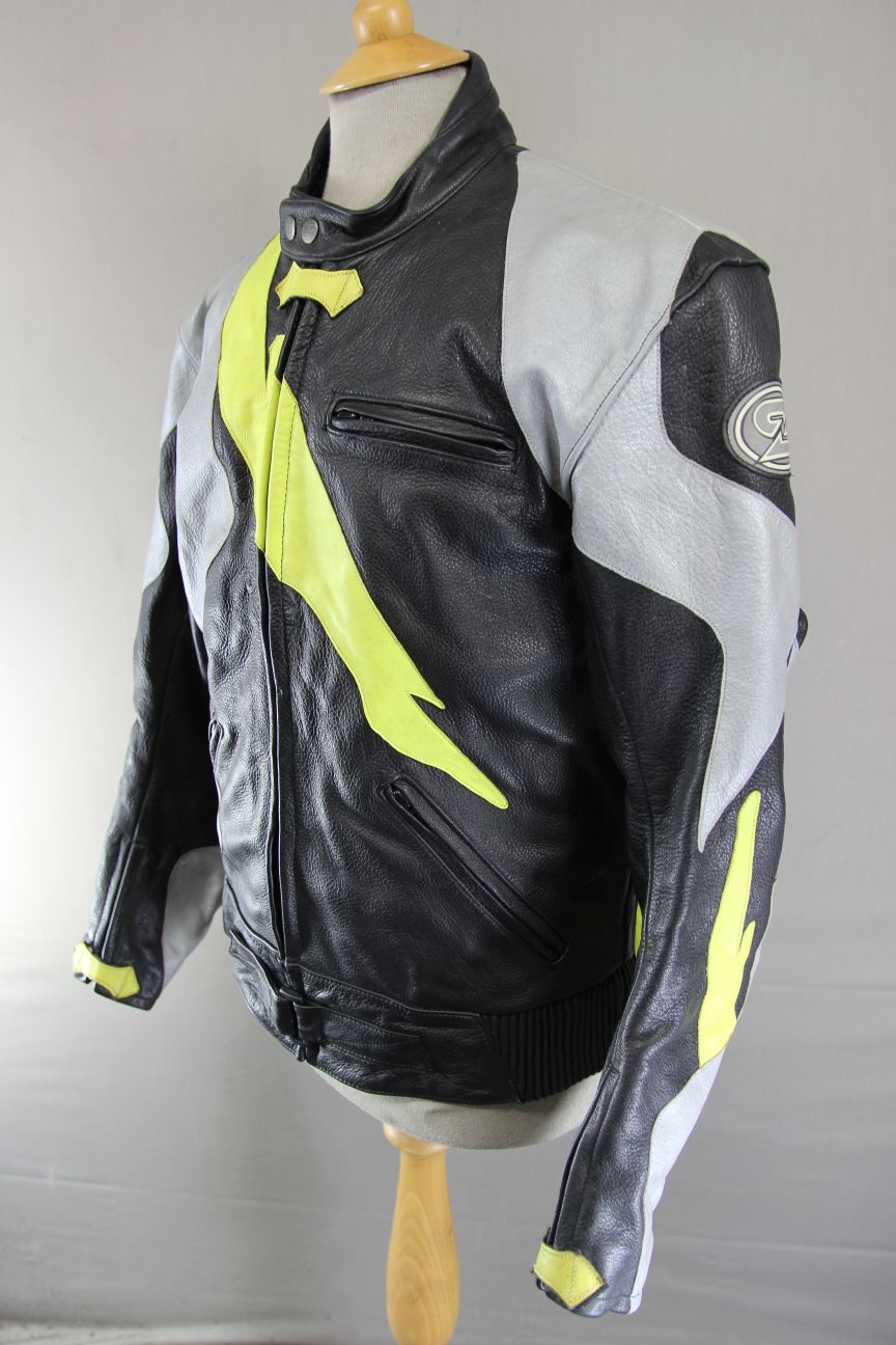 SWIFT INNOVATION LEATHER BIKER JACKET WITH THERMAL LINING 42-44 INCH/LARGE