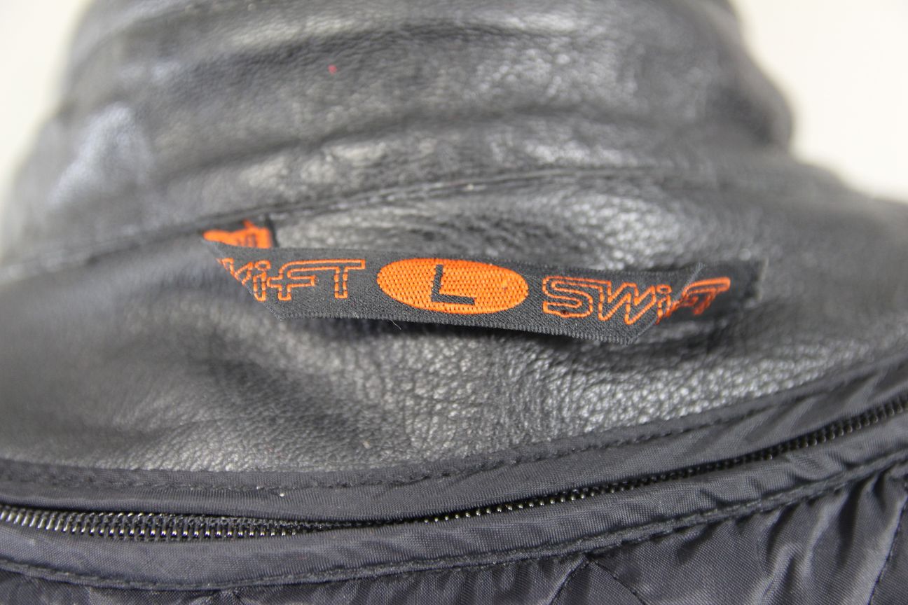SWIFT INNOVATION LEATHER BIKER JACKET WITH THERMAL LINING 42-44 INCH/LARGE