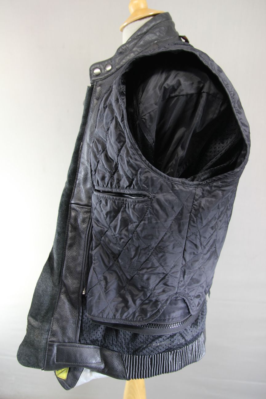SWIFT INNOVATION LEATHER BIKER JACKET WITH THERMAL LINING 42-44 INCH/LARGE