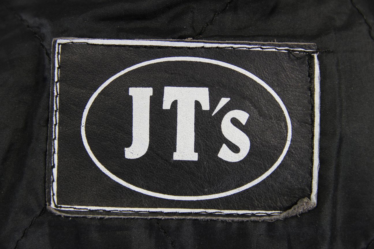 JT'S CLASSIC BLACK COWHIDE LEATHER BIKER JACKET 38-40 INCH CHEST