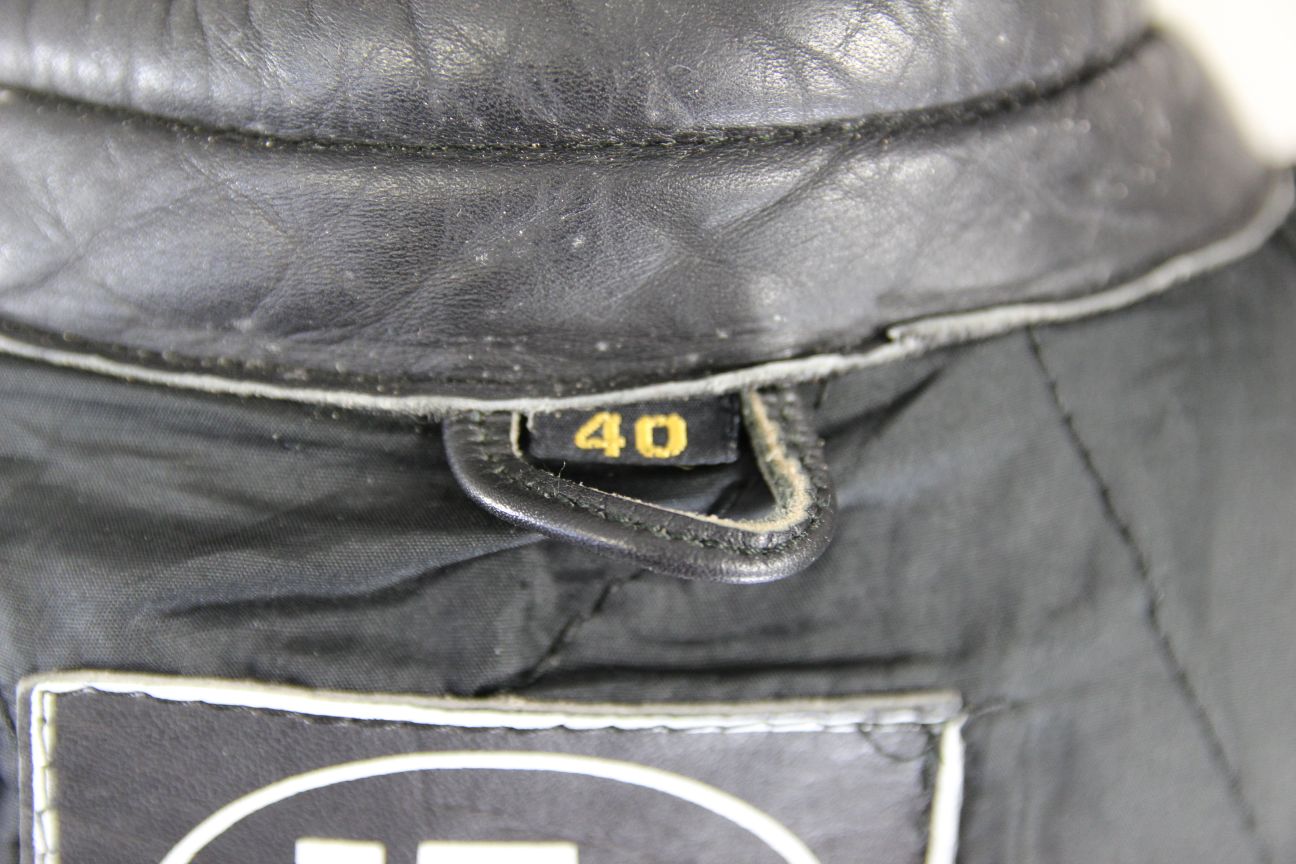 JT'S CLASSIC BLACK COWHIDE LEATHER BIKER JACKET 38-40 INCH CHEST