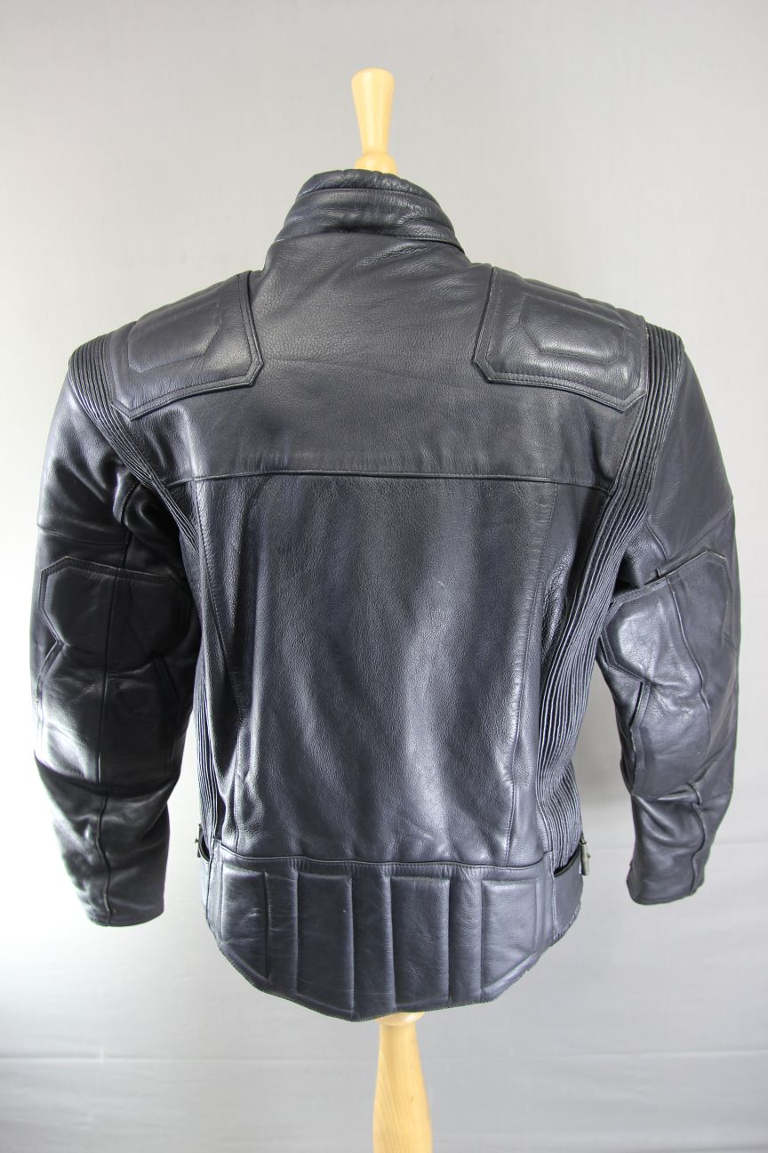 CLASSIC SPORTEX MAXX BLACK LEATHER BIKER JACKET 40 INCHES