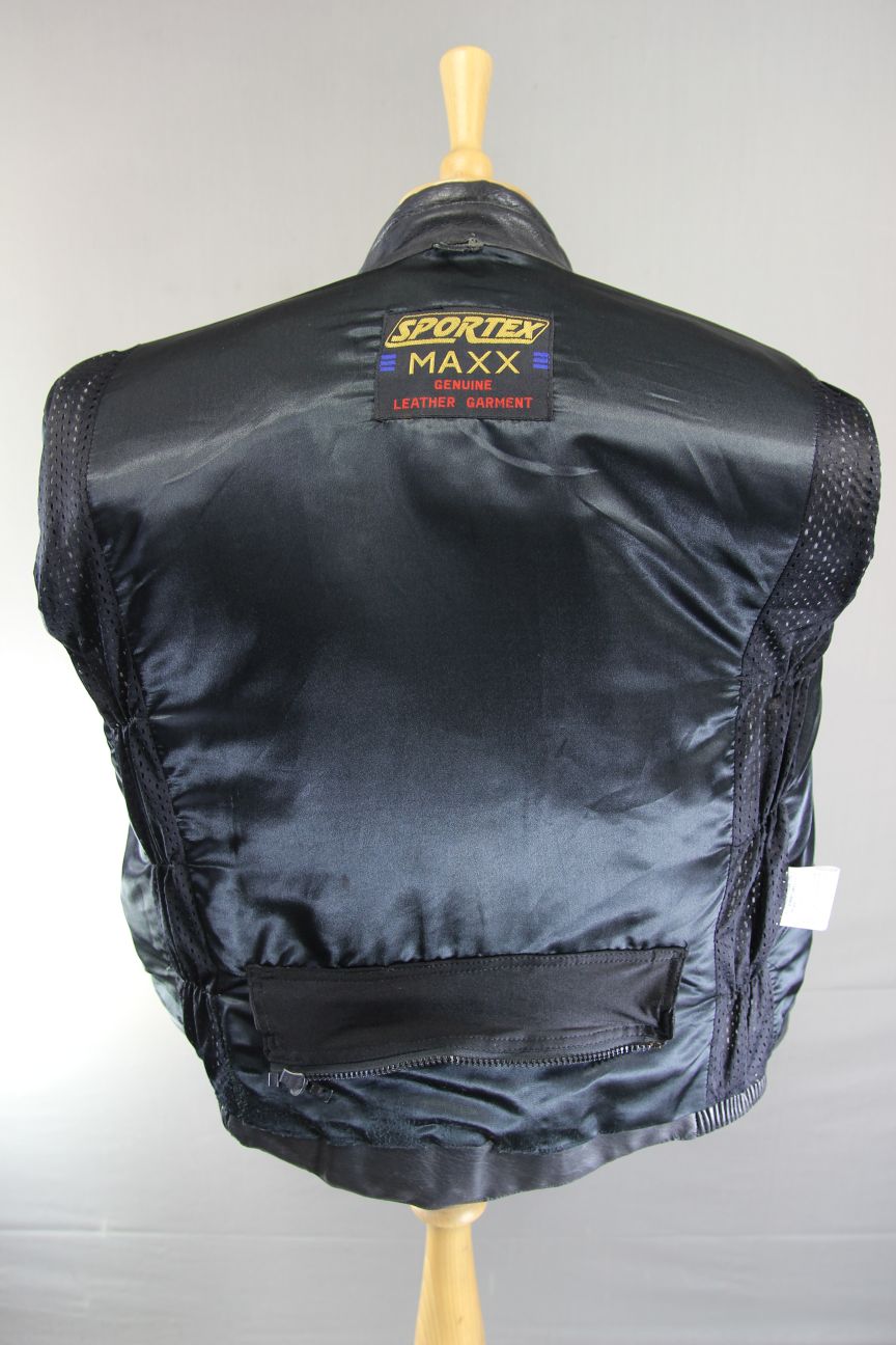 CLASSIC SPORTEX MAXX BLACK LEATHER BIKER JACKET 40 INCHES