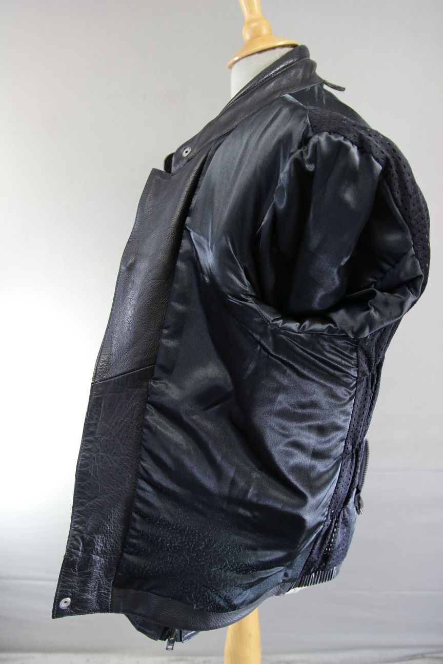 CLASSIC SPORTEX MAXX BLACK LEATHER BIKER JACKET 40 INCHES