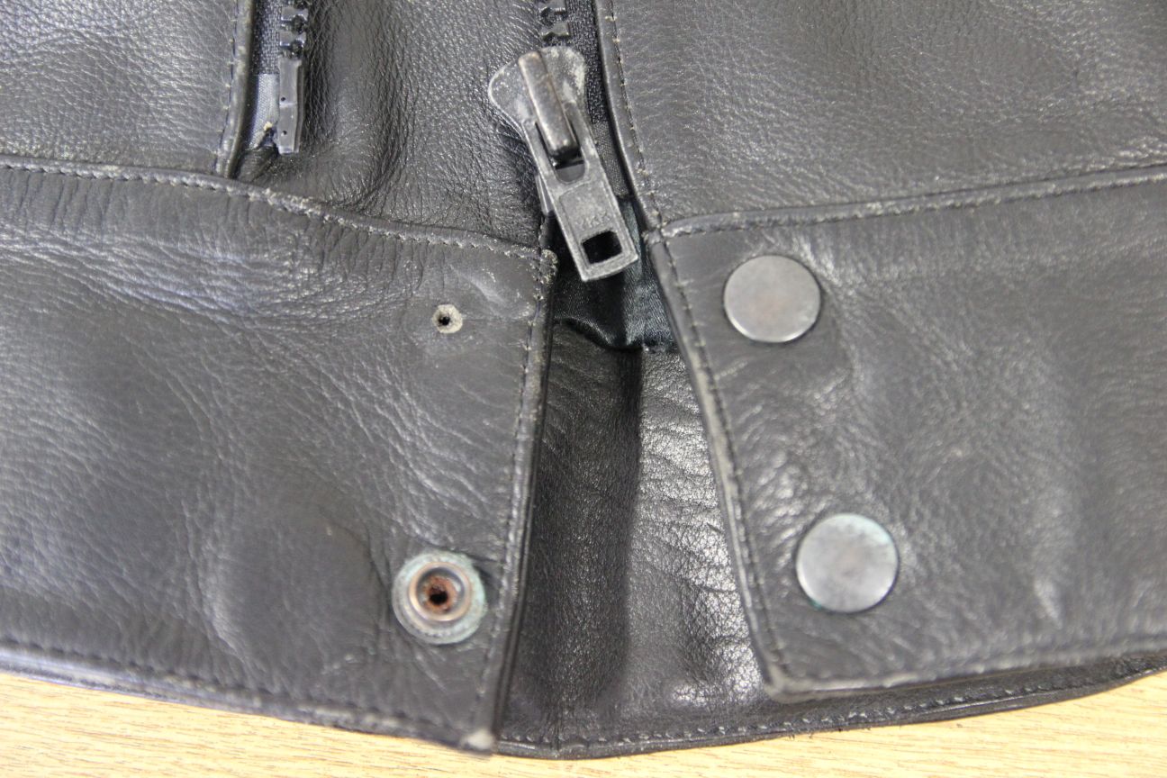 CLASSIC SPORTEX MAXX BLACK LEATHER BIKER JACKET 40 INCHES