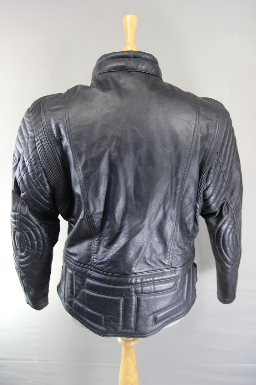 CLASSIC AKITO T-FORCE PLUS BLACK LEATHER BIKER JACKET 40-42 INCH CHEST