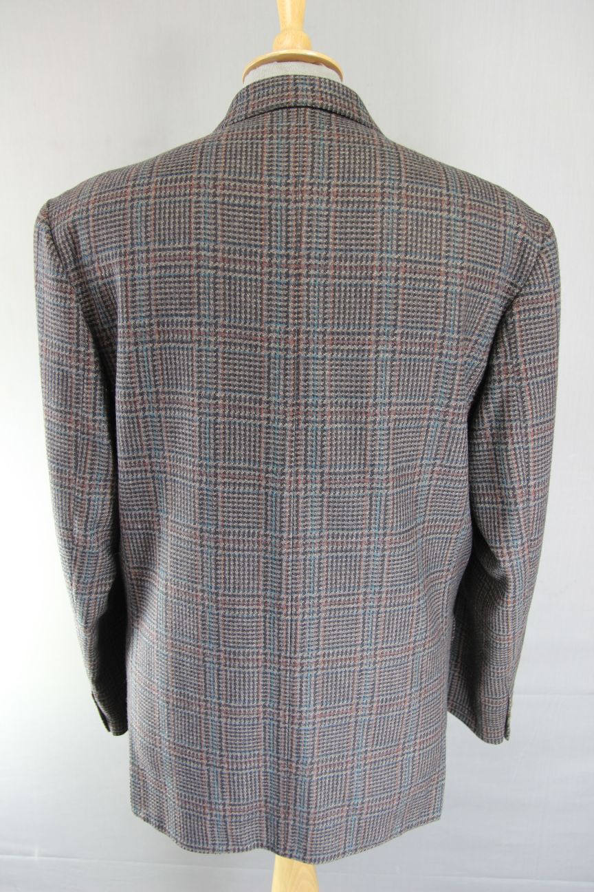 1880 CLUB CLASSIC CHECKED BROWN WOOL RICH BLEND TWEED JACKET 38 INCH