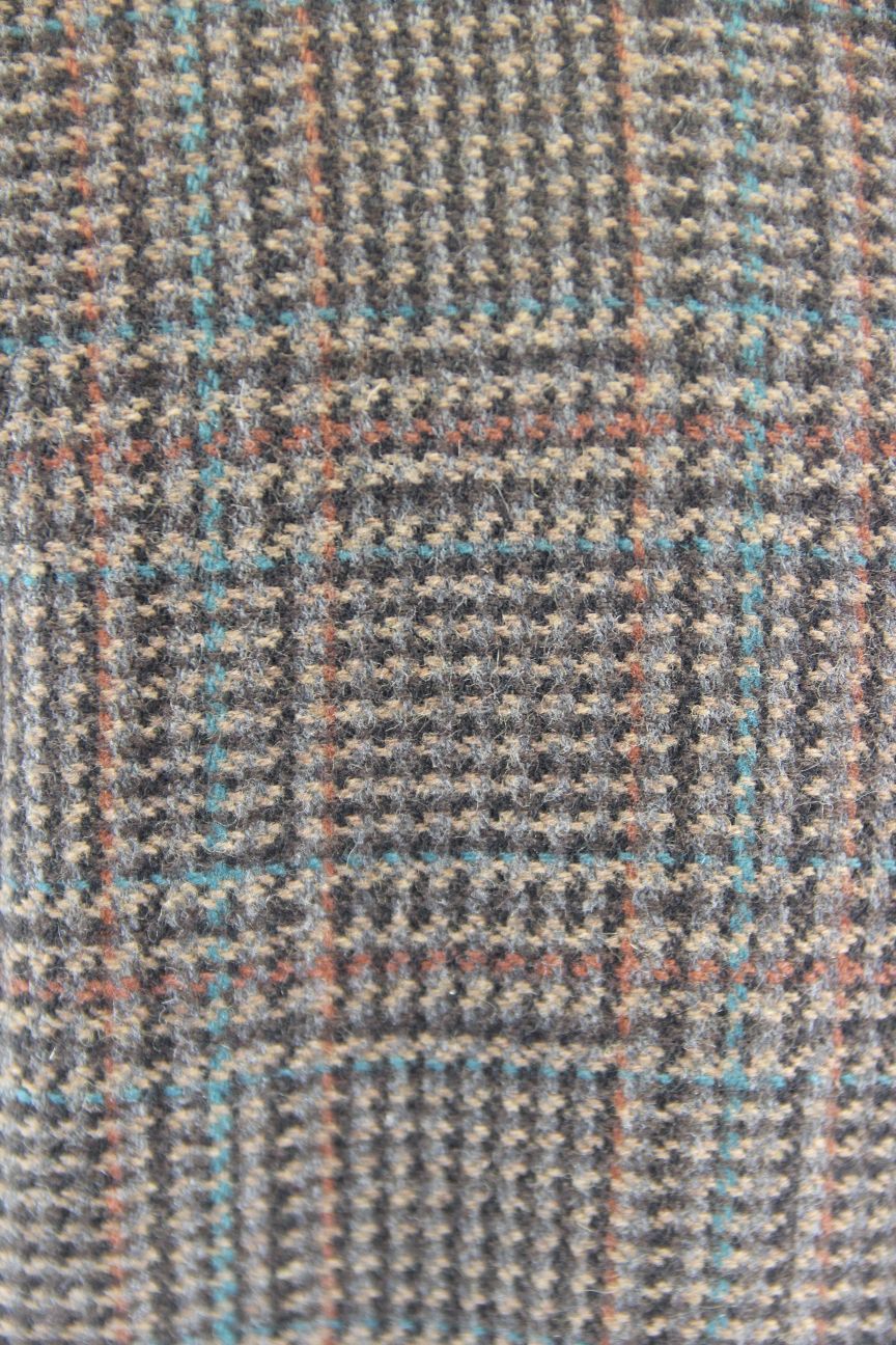 1880 CLUB CLASSIC CHECKED BROWN WOOL RICH BLEND TWEED JACKET 38 INCH