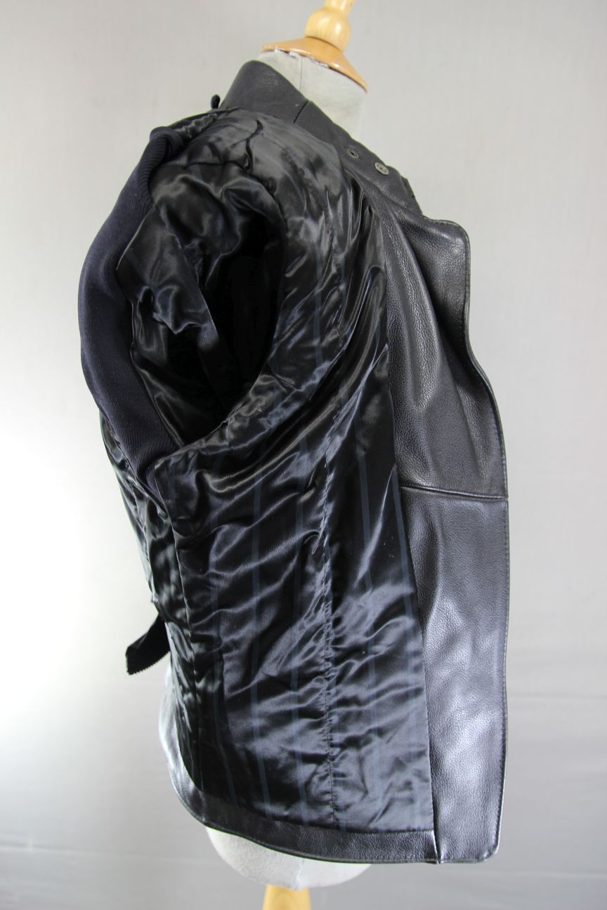 CLASSIC BRITISH MADE BLACK SCOTT LEATHERS BIKER JACKET: SIZE 10