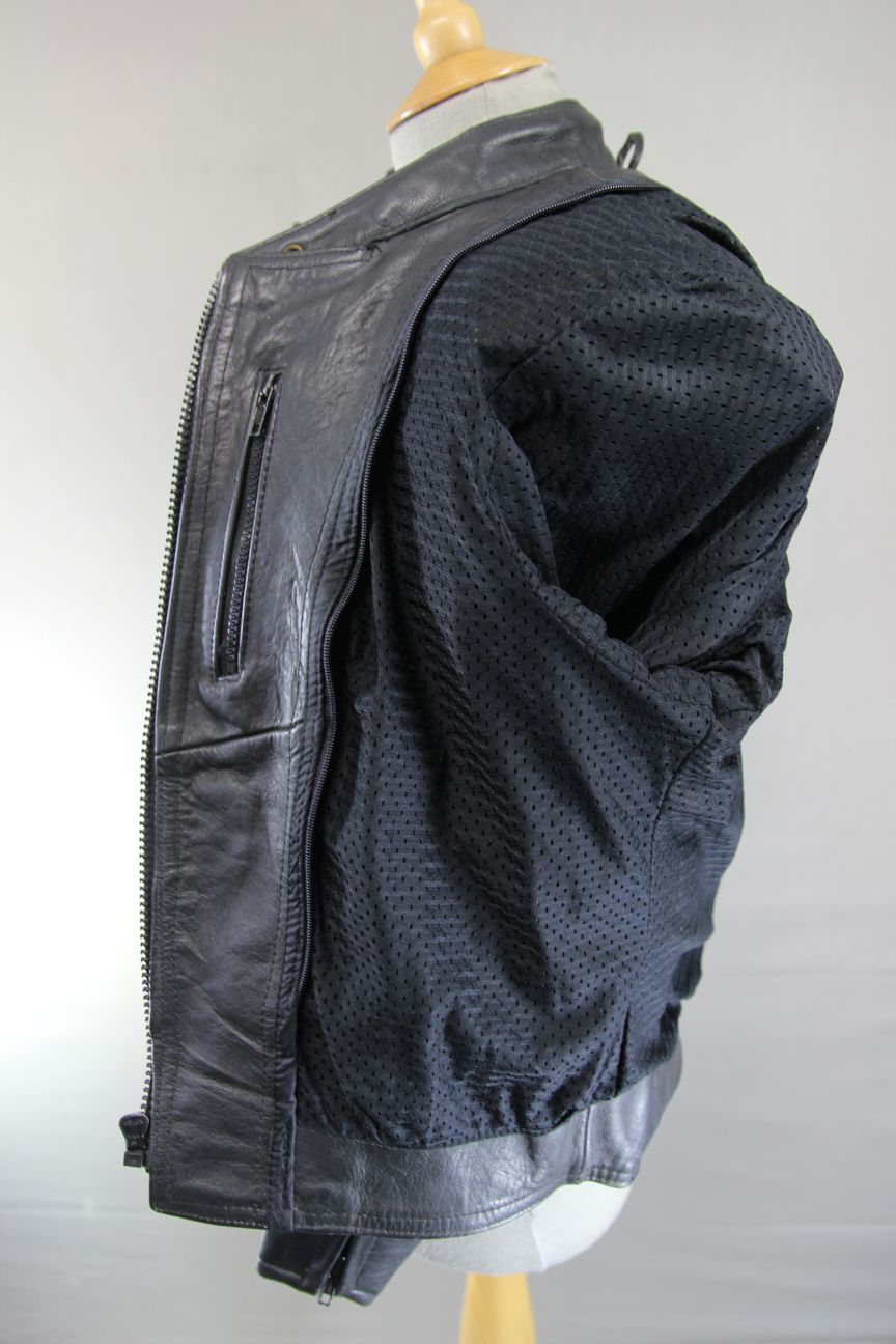 RHINO LADIES CLASSIC BLACK LEATHER BIKER JACKET: SIZE 14/36-38 INCH CHEST