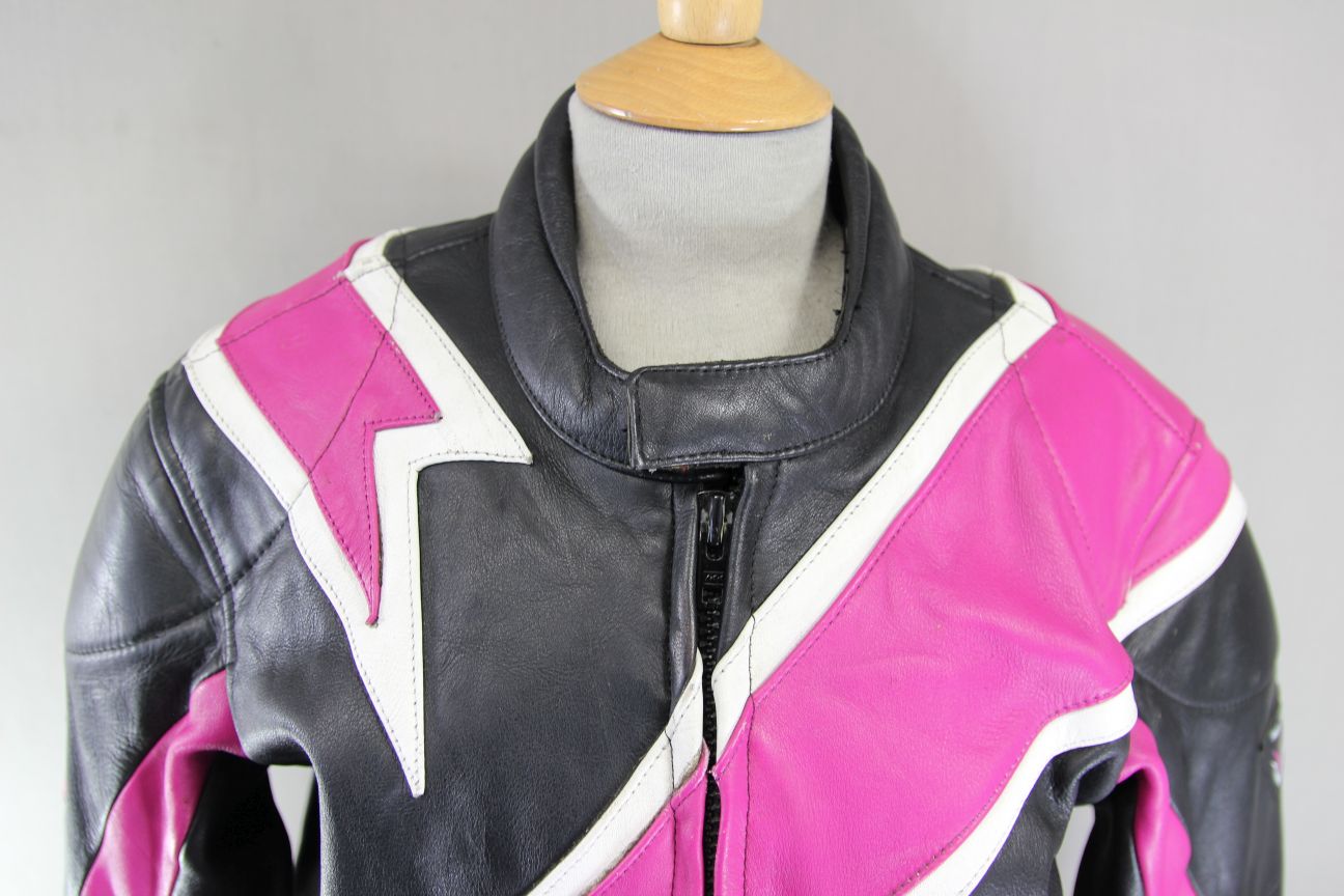 FRANK THOMAS COWHIDE LEATHER ARMASPORT BIKER JACKET WITH BACK PROTECTOR 40 INCH