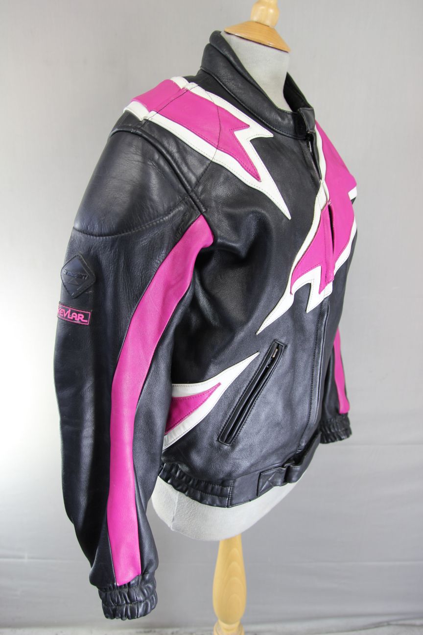 FRANK THOMAS COWHIDE LEATHER ARMASPORT BIKER JACKET WITH BACK PROTECTOR 40 INCH