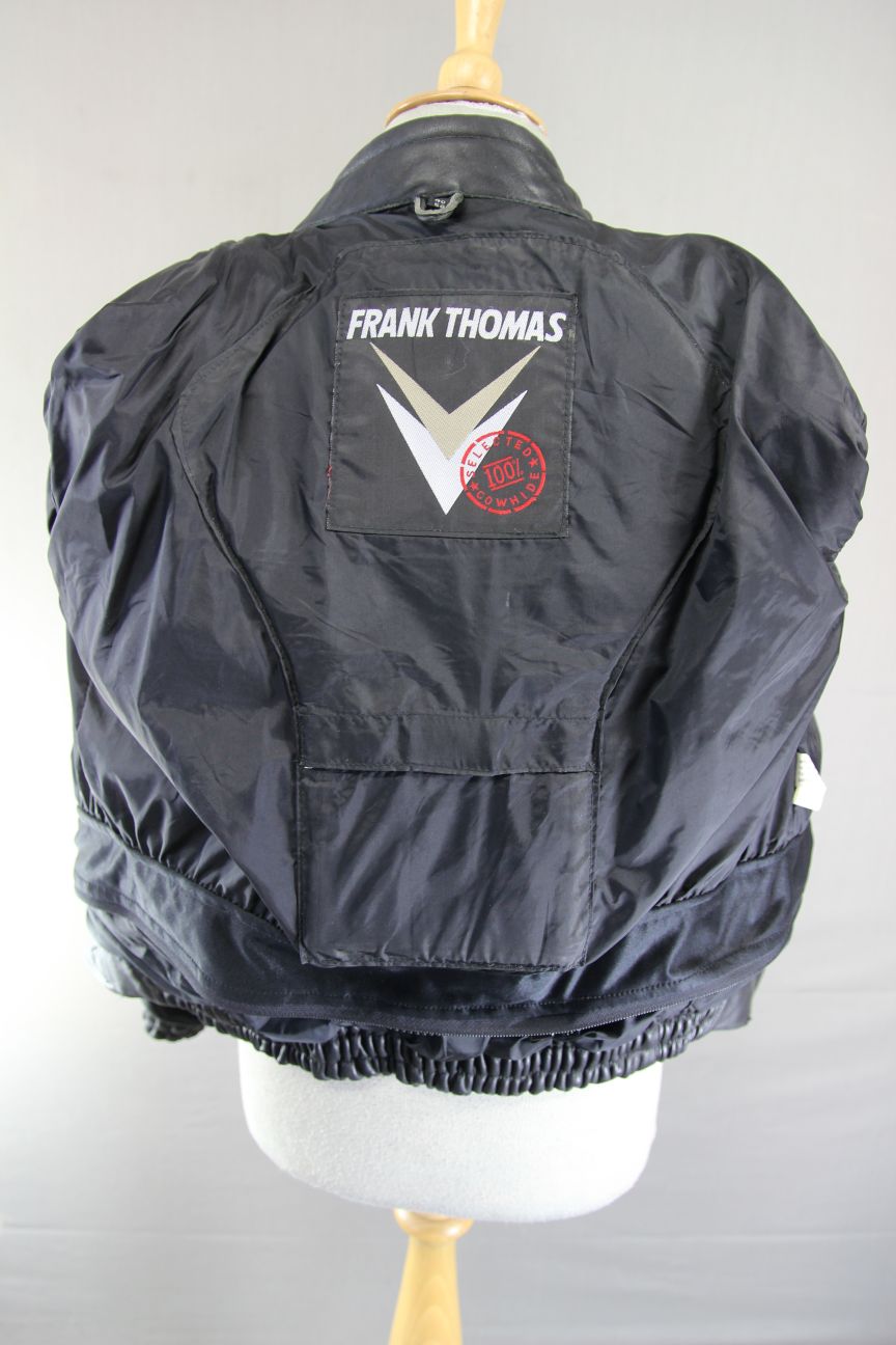 FRANK THOMAS COWHIDE LEATHER ARMASPORT BIKER JACKET WITH BACK PROTECTOR 40 INCH