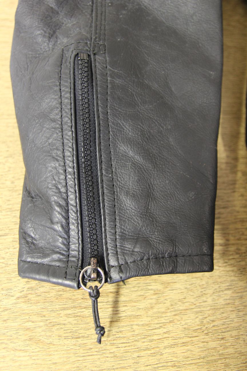 DYNAMIC LEATHER CLASSIC BLACK COWHIDE BIKER JACKET + THINSULATE 3M LINING 42-44"