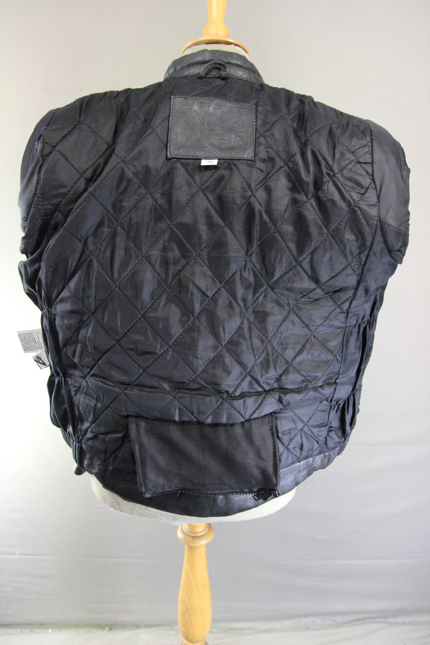 CLASSIC NEKI LEATHERLAND BLACK BIKER JACKET 40-42 INCH CHEST