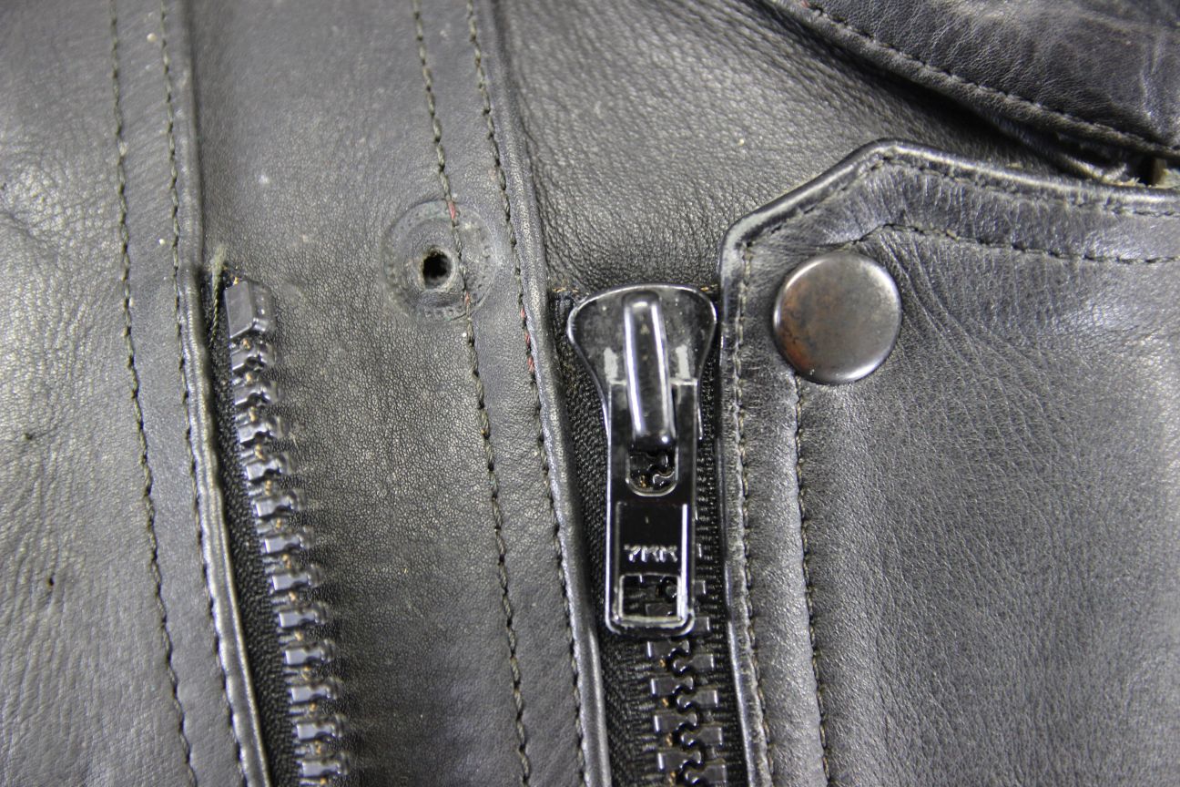AKITO MERCURY PLUS CLASSIC BLACK LEATHER BIKER JACKET WITH BACK PROTECTOR 42-44"