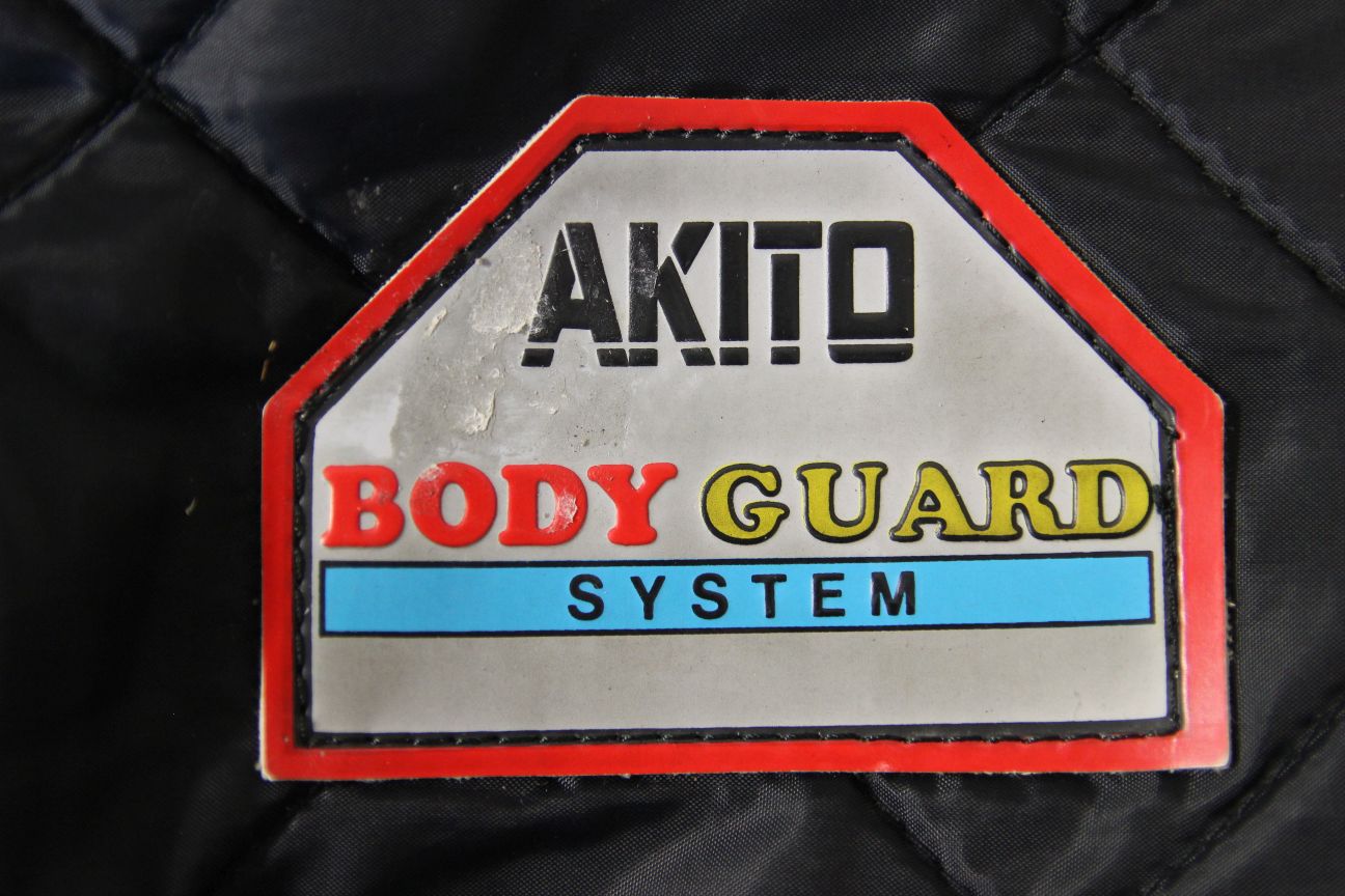 AKITO MERCURY PLUS CLASSIC BLACK LEATHER BIKER JACKET WITH BACK PROTECTOR 42-44"