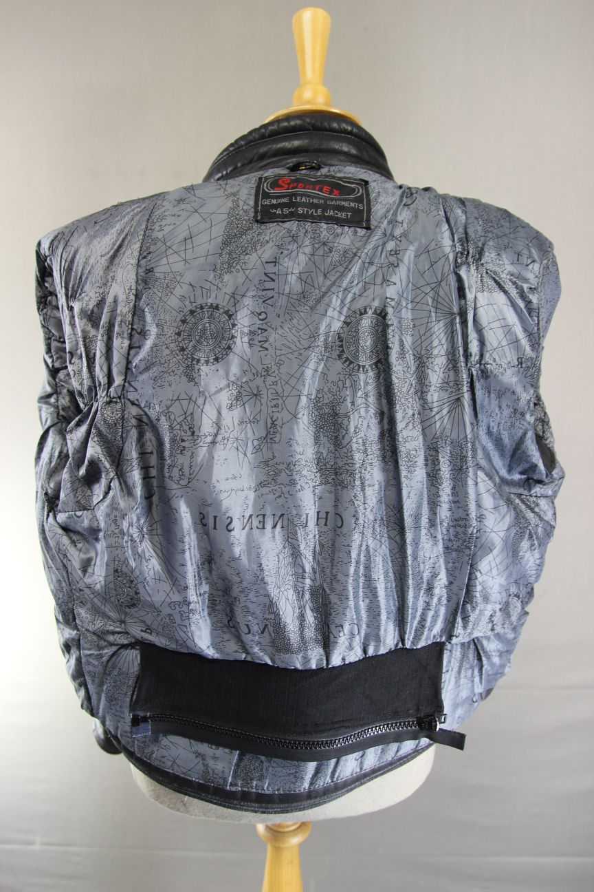 CLASSIC SPORTEX A5 BLACK LEATHER BIKER JACKET 40-42 INCH