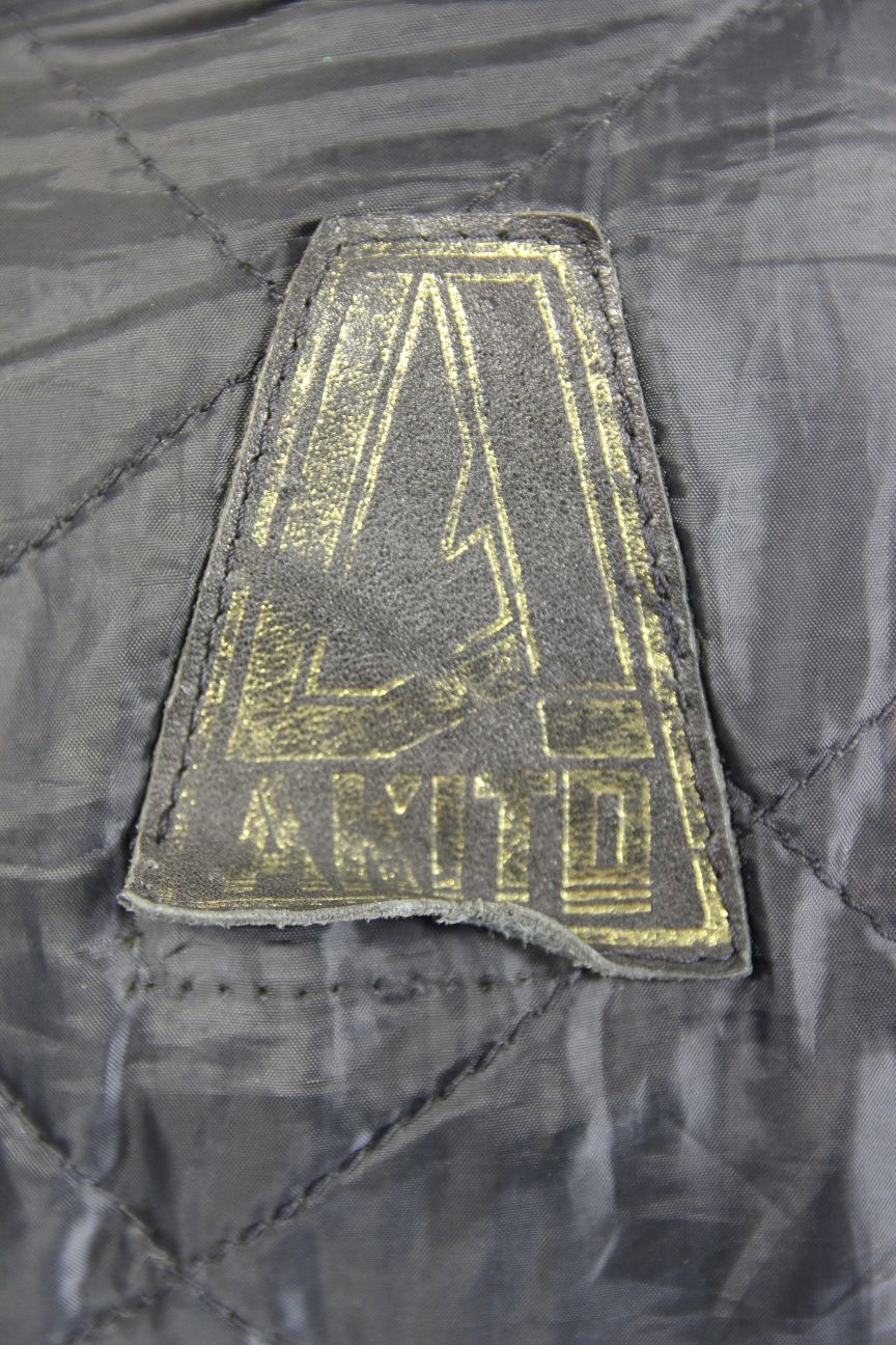 VINTAGE AKITO CLASSIC BLACK LEATHER BIKER JACKET 40 INCH CHEST